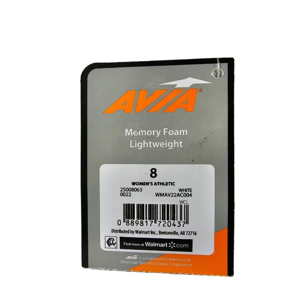 Womens Avia White Mixed Knit Memory Foam Trainer Sneakers Ultra-Lightweight - Picture 8 of 9